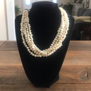 Faux mother of pearl necklace
